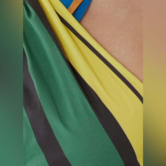 STAUD Kai Striped Halter-neck Cotton Top Size S $179 - Picture 6 of 7